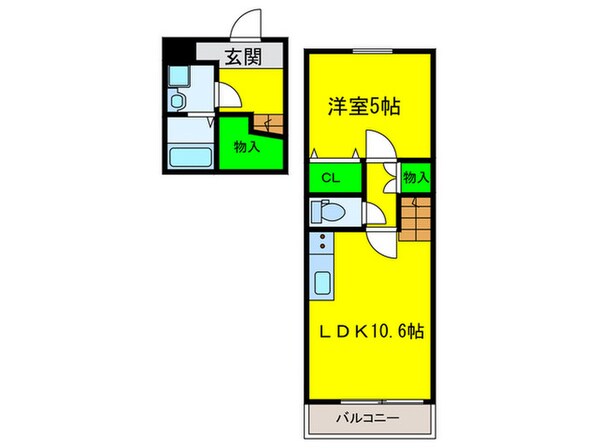 ブルーム浜寺Ⅱの物件間取画像